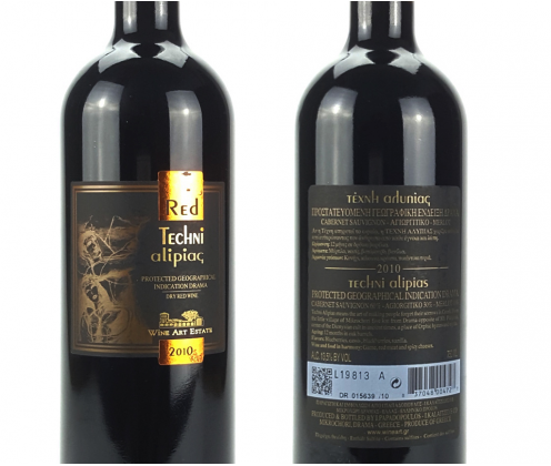 Techni Alipias Red 2010 13.50 % - Wine Art Labels