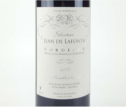 Jean De LaFonta 2011 12.5% - Signe Wines Label