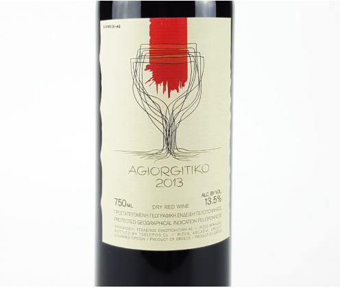 Agiorgitiko 2013 13.5% - Tselepos Estate label