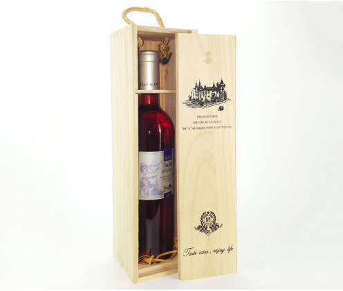 Wooden case for 1 bottle sample