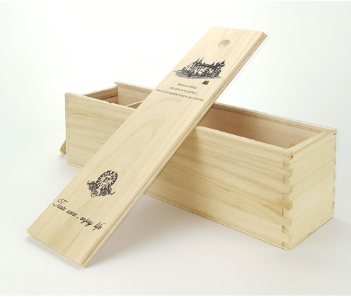 Wooden case for 1 bottle